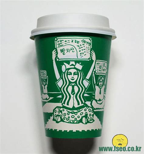 Artist Makes Incredible Visual Displays On Starbucks Coffee Cups 6abc