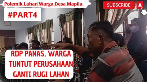 RDP PANAS Warga Desa Mapila Tuntut PT BMR Ganti Rugi Lahan PART4