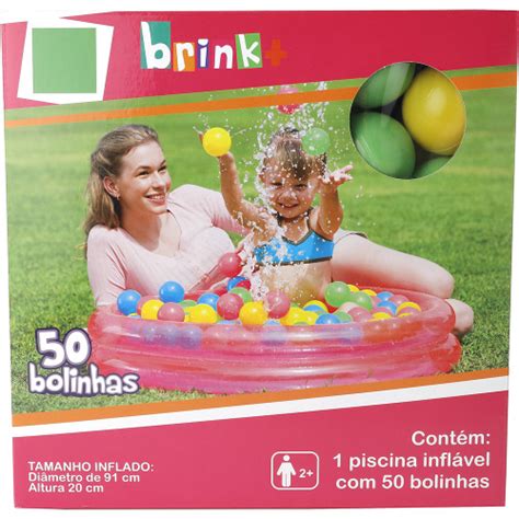 Piscina de bolinhas inf C 50 bolas brink em Promoção Ofertas na