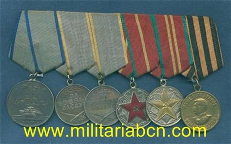 Urss Uni N Sovi Tica Grupo De Medallas Medalla Al Valor Segunda