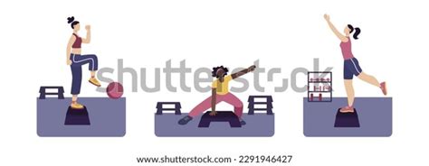 Set Cartoon Characters Young Athletic People Stock Vector (Royalty Free ...