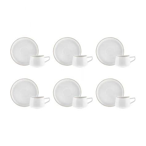 Karaca Kaffeeservice Karaca Streamline Hole Teetasse Set Für 6 Personen 200ml Neuer Knoche