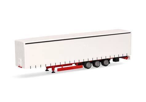 Volume Curtain Canvas Semitrailer 3 Axles White E Trains