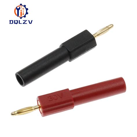 Adaptador De Conector Banana Macho Peque O Chapado En Oro De 2MM A