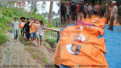 Update Longsor Tana Toraja Korban Meninggal Bertambah 18 Orang