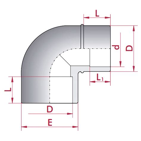 PVC Winkel 90 Reduziert Von 50 Mm Auf 40 Mm Teichpoint