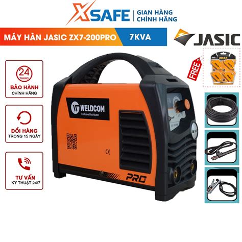 Máy hàn que Jasic ZX7 200PRO điện áp ra không tải 67V phạm vi điều