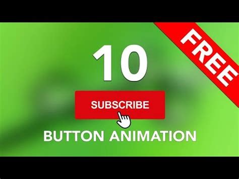 Top Youtube Subscribe Buttons And Bell Icon Animation Green Screen