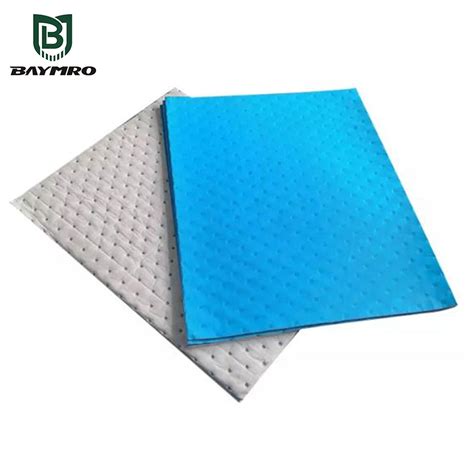 Blue 100 Polypropylene Chemical Hazardous Oil Absorbent Pads For Spill