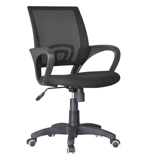 Executive Chair Fabric Push Back Revolving Black Office Chair Foldable