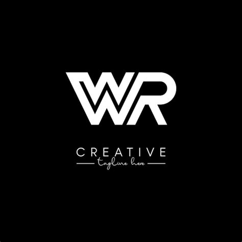 Premium Vector Creative Unique Letter Wr Rw Initial Based Stylish