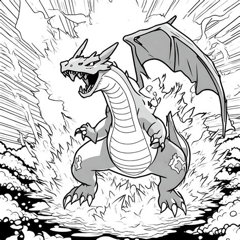 Charizard Coloring Page 20 Pages - Etsy