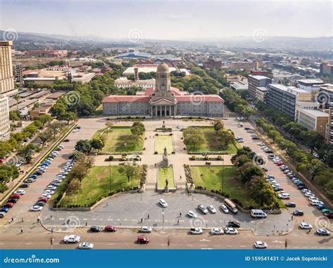 Aerial View of Tshwane City Hall in the Heart of Pretoria, South Africa ...