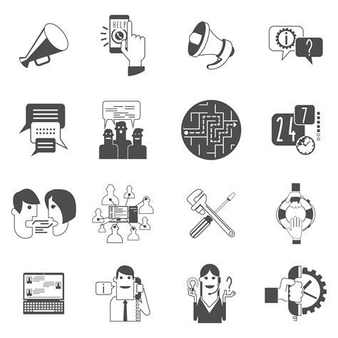 Internet forums concept icons set black 459169 Vector Art at Vecteezy