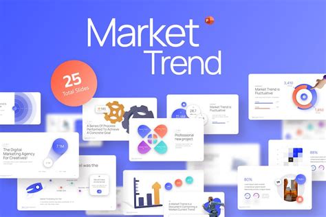 Market Trend Powerpoint Template Incl Modern And Target Envato Elements