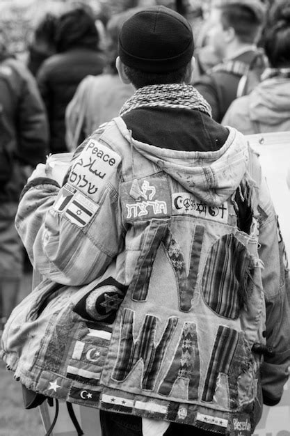 Premium Photo Rear View Of Man Wearing Jacket