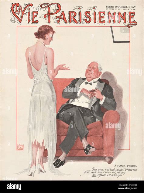 1920s France La Vie Parisienne Magazine Cover Stock Photo Alamy