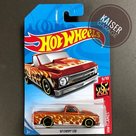 Hot Wheels 67 Chevy C10 Hw Flames Shopee Malaysia