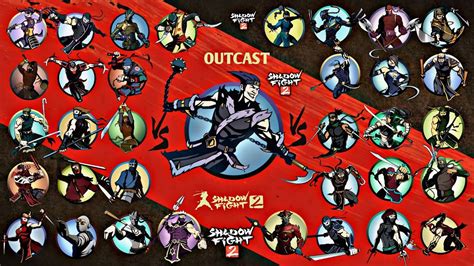 Shadow Fight Outcast Vs All Survival Ninjas Youtube