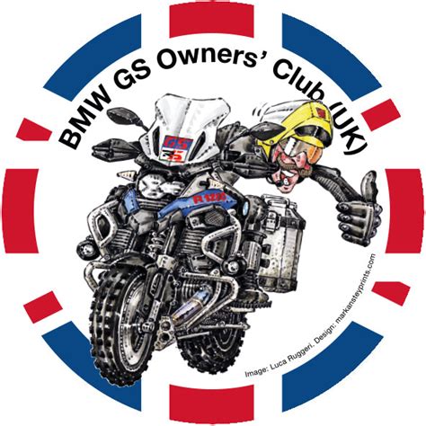 Bmw Gs Owners Club Round Sticker 100mm Or 50mm Diameter Mark