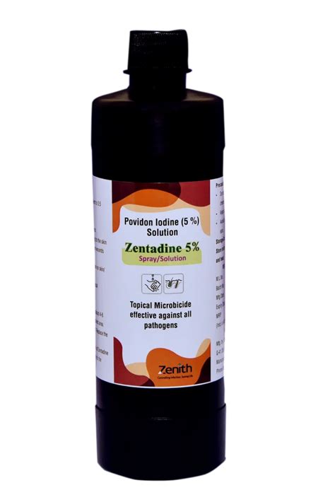 Zentadine 5 Spray Solution Povidone Iodine 5 Solution At Rs