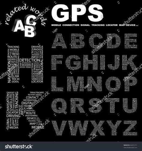 Gps Vector Letter Collection Illustration With Royalty Free Stock