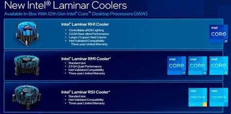 Intel Laminar Disipadores Stock LGA1700 Con ARGB Y Cobre