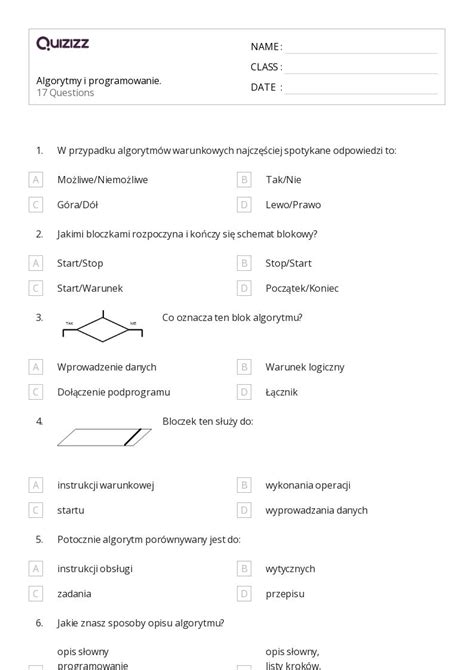 Ponad Zadania Tekstowe Z Geometrii Arkuszy Roboczych Dla Klasa W