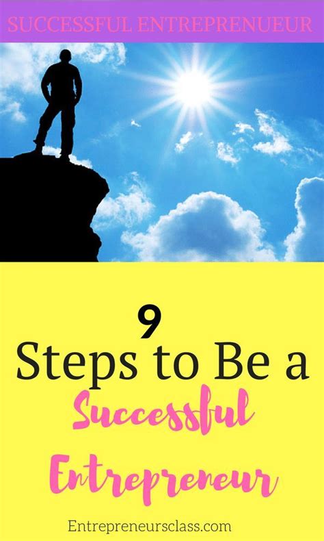 9 Steps To Be A Successful Entrepreneur Entrepreneur Success Internet Marketing Entrepreneur