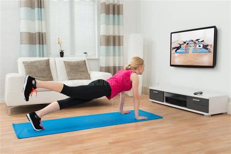 Woman Doing Workout In House Stock Image Image Of Adult Body 57240501