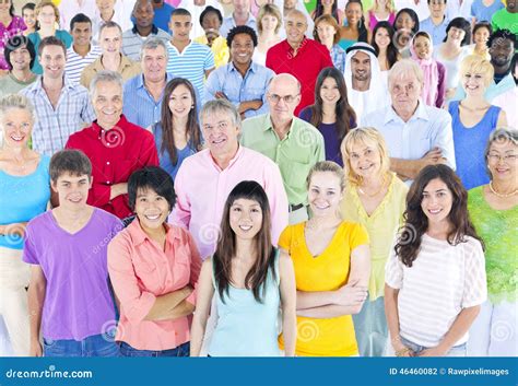 Large Multi Ethnic Group Of People Stock Photo Image Of