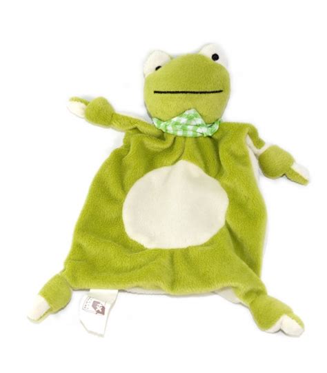 Doudou Plat Grenouille Verte Banque Populaire Les Petites Marie Foulard