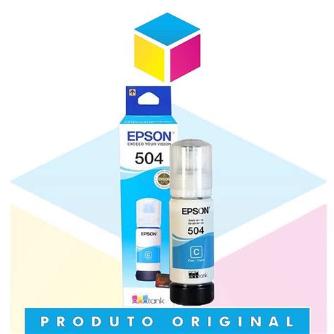 Tinta Epson 504 Ciano THS DISTRIBUIDORA