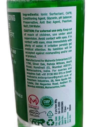 Liquid Ml Scentofresh Soothing Herbals Moisturising Cleanser Hand