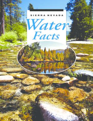 Fillable Online Norcalwater Sierra Nevada Water Facts Booklet Sierra