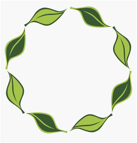 Decorative Leaf Transparent Background Leaf Circle Vector Png Png