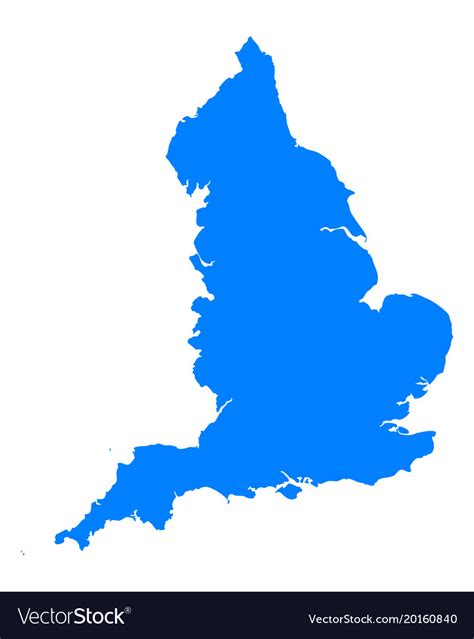 Map Of England Royalty Free Vector Image Vectorstock