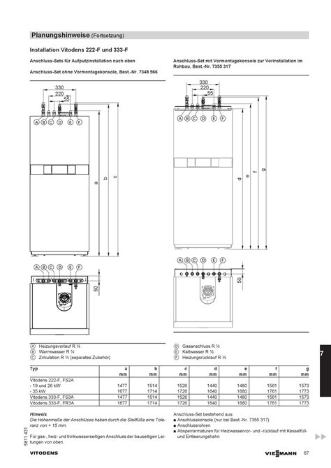 Installation Vitodens F Und F Viessmann Vitodens F Typ