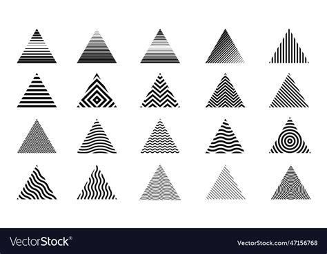 Set Of Abstract Triangle Shapes Design Abstract Vector Image