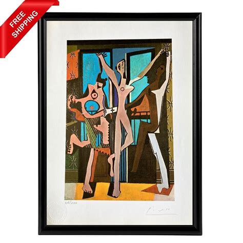 Pablo Picasso The Three Dancers 1925 Original Hand Signed Print With Coa 4562699004