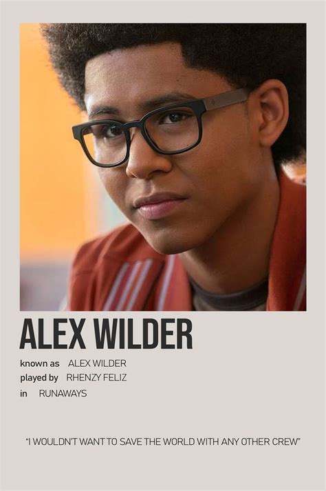 Alex Wilder Minimalist Polaroid Poster In 2024 Runaways Marvel