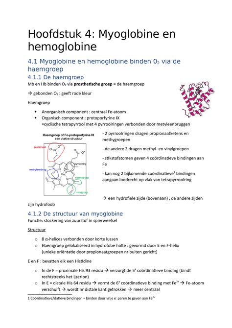 Hoofdstuk Samenvatting Chemie En Inleiding Tot De Biochemische