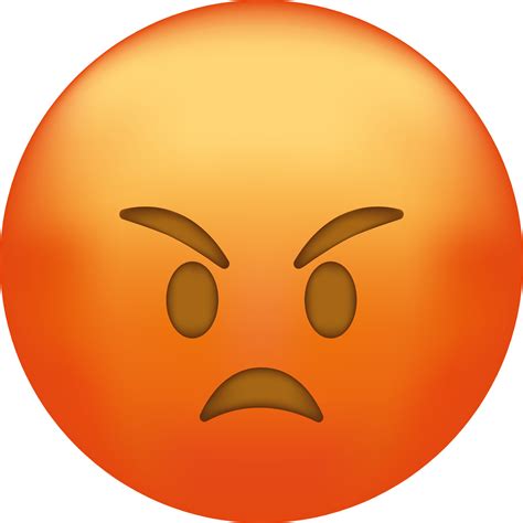 Angry Face Emoji Cute Emoticon Isolated 22932679 Vector Art At Vecteezy