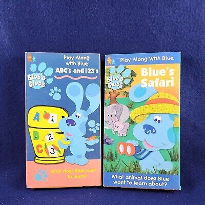 BLUE S CLUES PLAY Along With Blue Safari ABC S And 123 S VHS 1999 2000