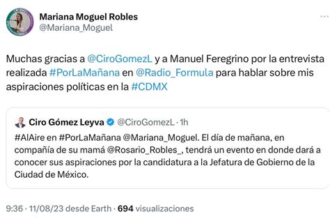 Mariana Moguel Hija De Rosario Robles Se Destapa Como Aspirante A La