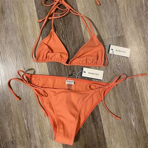 Babaton Swim Aritzia Babaton Triangle String Bikini Set Size S Nwt