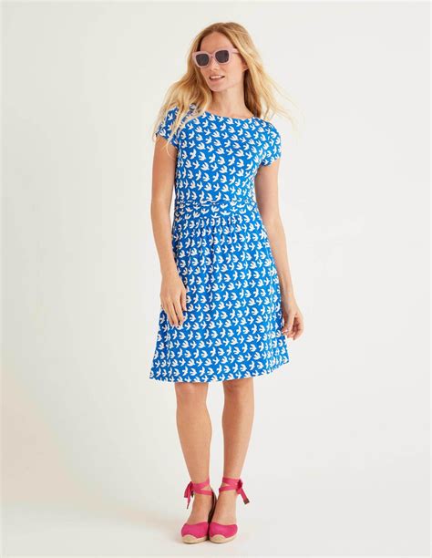 Boden Amelie Jersey Dress Bold Swift In Blue Lyst