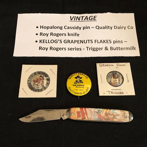 Vintage Hopalong Cassidy Kellog S Roy Rogers Collectibles Lot