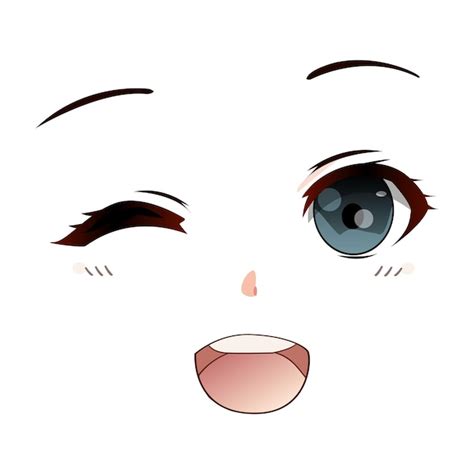 Anime Girl Face Template