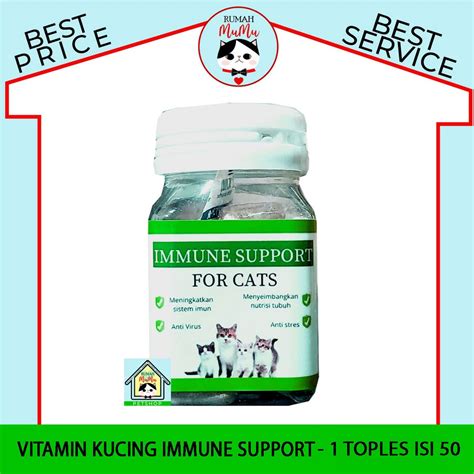 Jual Vitamin Kucing Immune Support Pemulihan Dari Sakit Toples Isi